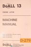 DoAll-Doall 13, LD 1320 40 & 60 Inch, Engine Lathe, Machine Manual-13-LD 1320-LD 1340-LD 1360-01
